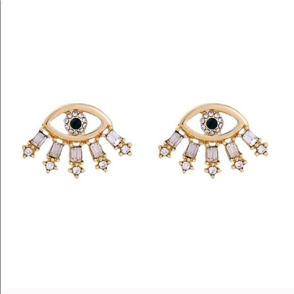 Lavishly Curated Jewelry - Crystal Eye Earrings